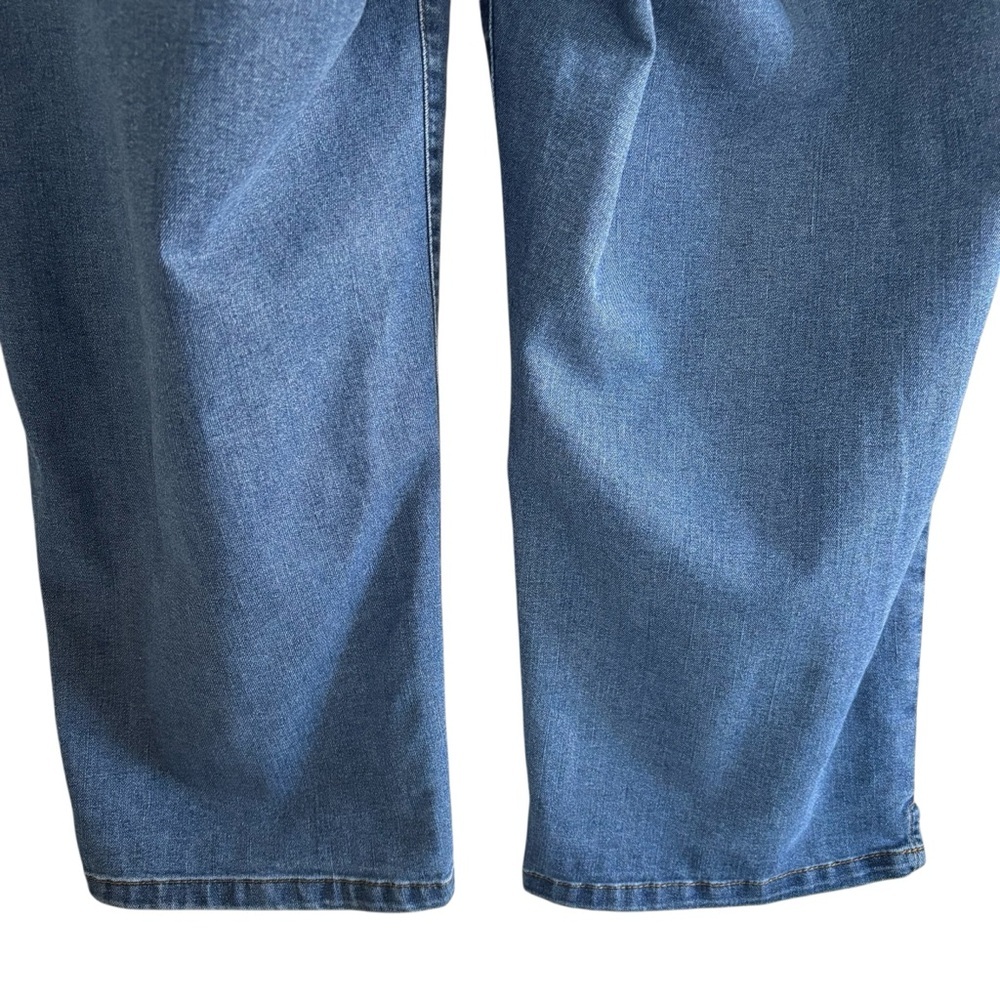 Woman Within Flex Fit Elastic Waist Denim Capri Jeans 20W Pull-on Stretch Casual - Picture 9 of 16